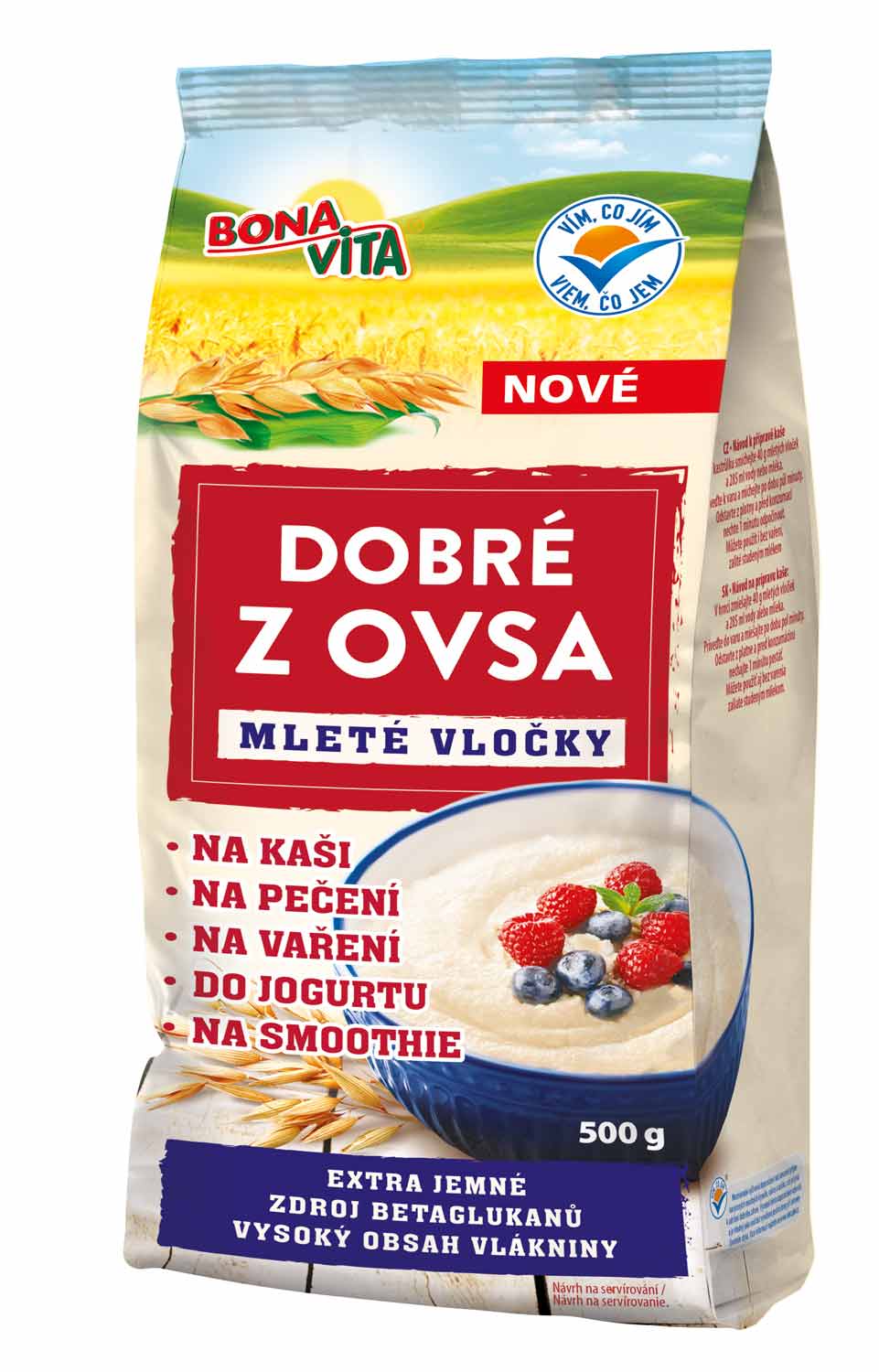 Dobré z ovsa Mleté vločky 500 g